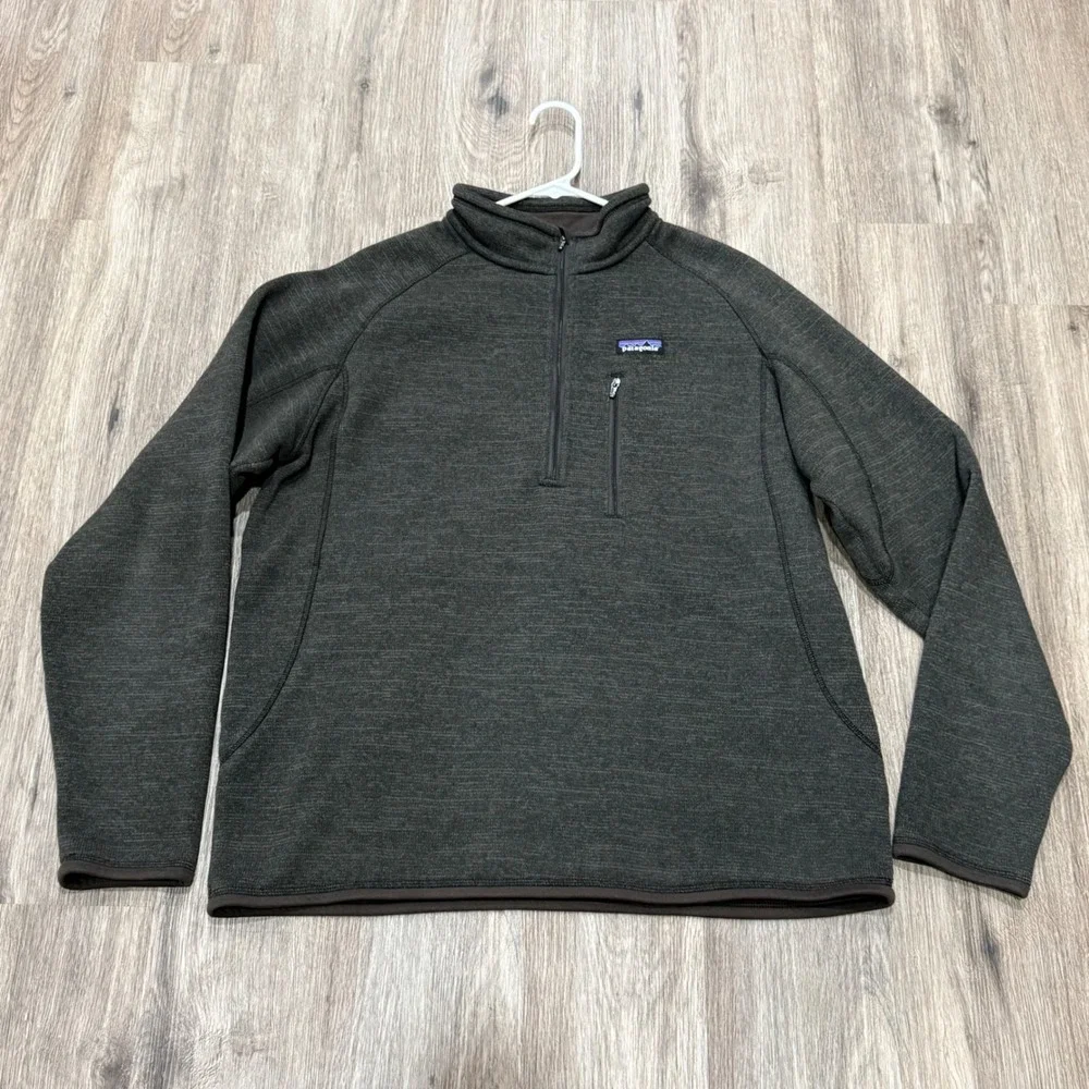 Patagonia Better Sweater Pullover Mens L Brown Excellent 1/4 Zip Fleece 25521